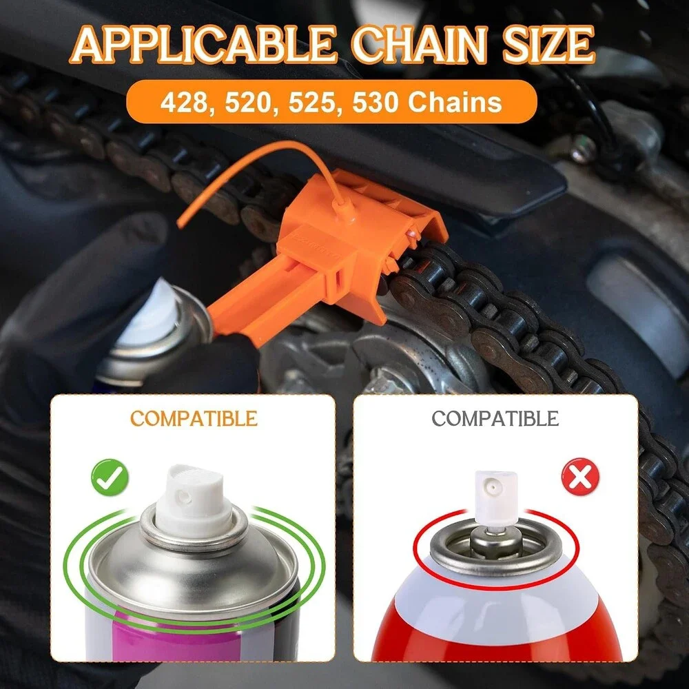 2 in 1 Motorcycle Chain Cleaner Lube Applicator Tool Kit 428 520 525 530